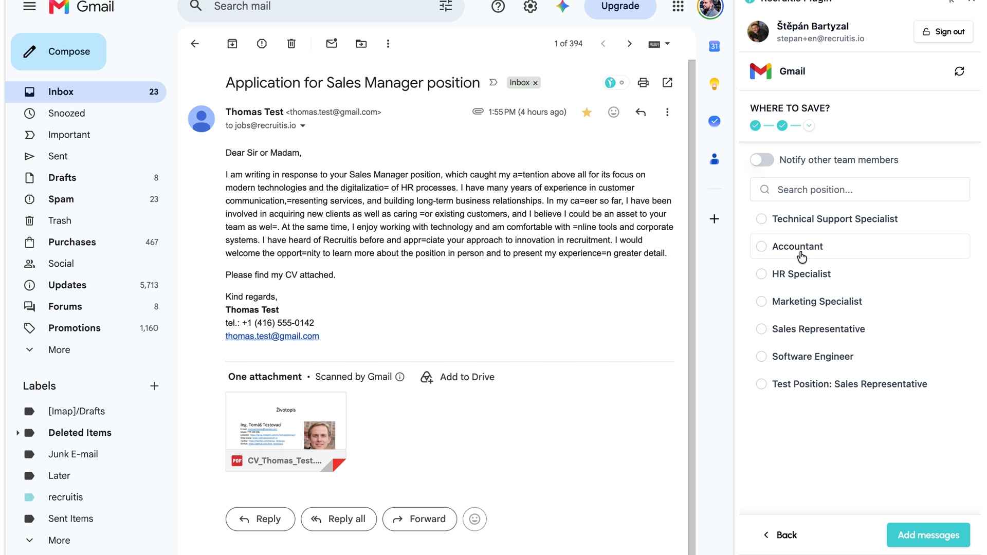 Outlook and Gmail plugin